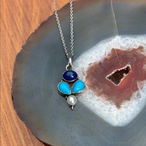 Beautiful Sterling Lapis Pendant